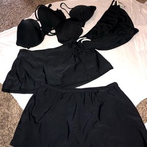 Bundle of one piece black swimsuits